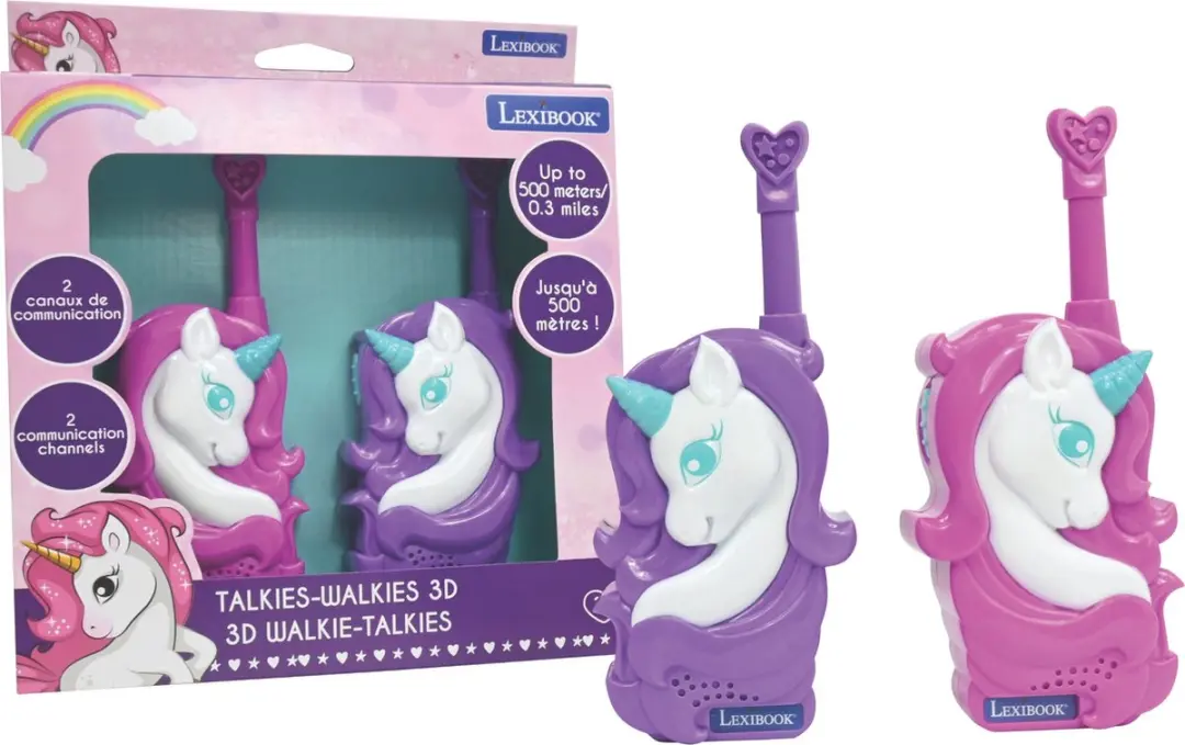 Lexibook 3D Unicorn TW18UNI Walkietalkies - Roze - afbeelding 2 van 6