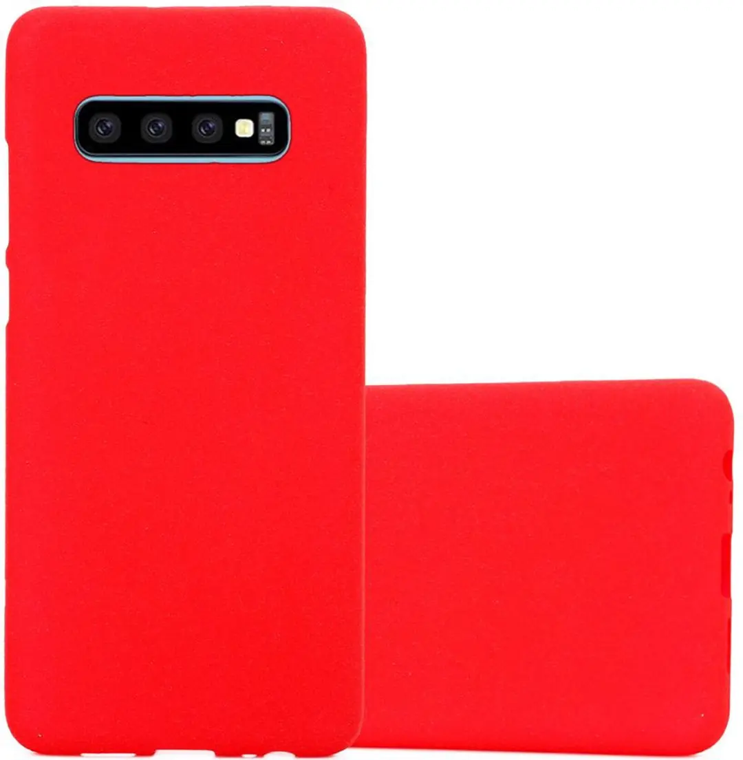 Cadorabo Hoesje geschikt voor Samsung Galaxy S10 PLUS in FROST ROOD