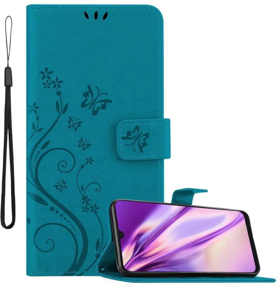 Cadorabo Hoesje geschikt voor Samsung Galaxy A50 4G / A50s / A30s in BLOEMEN BLA