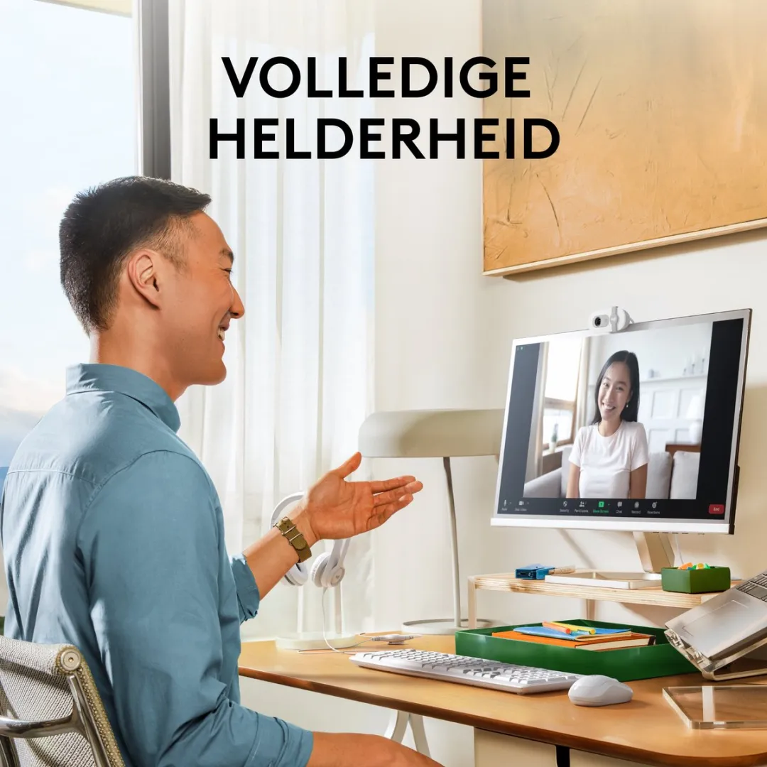 Logitech Brio 100 - Webcam - Full HD - 1080p/30fps - Off White