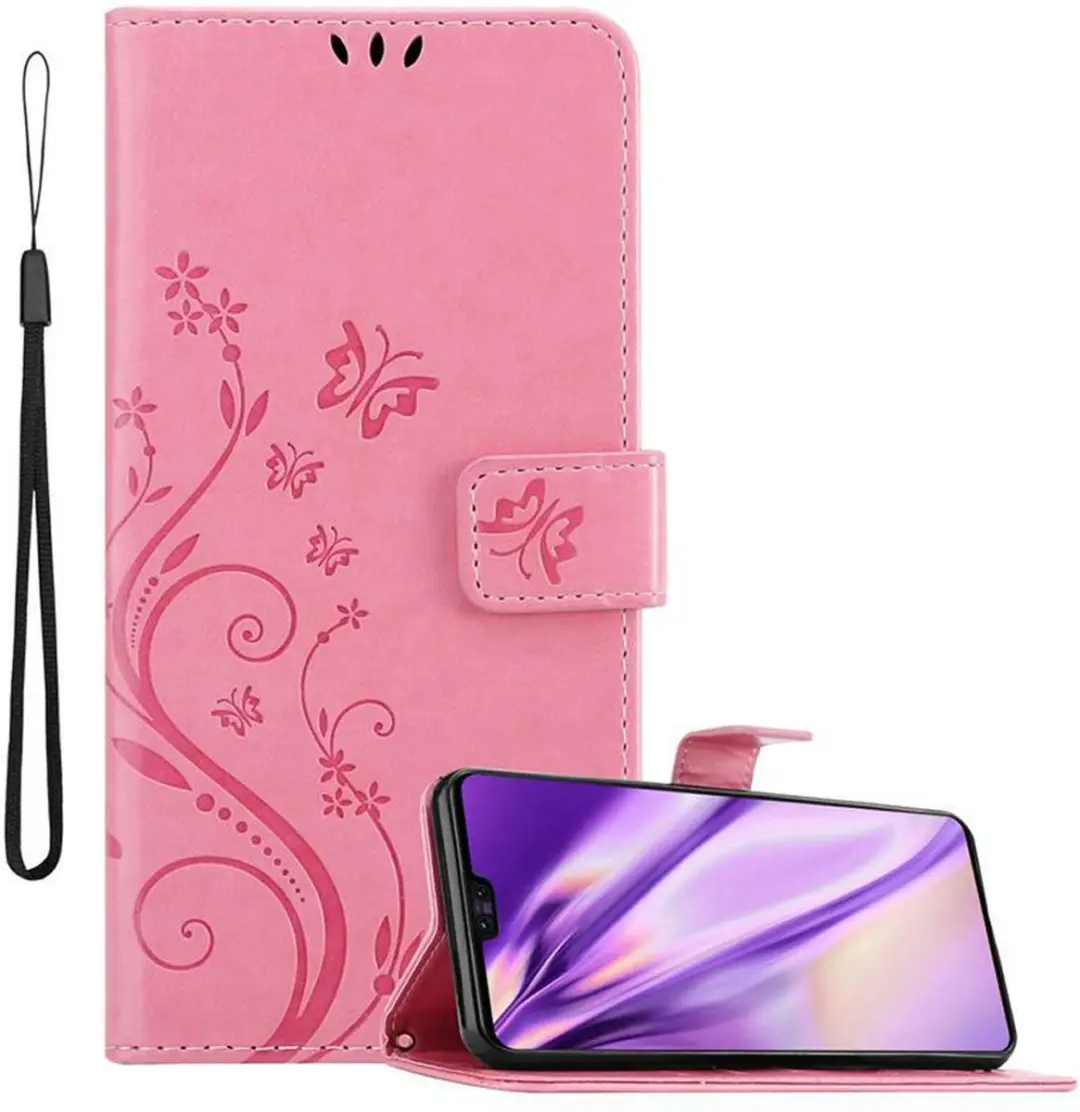 Cadorabo Hoesje geschikt voor Huawei MATE 30 in BLOEMEN ROZE