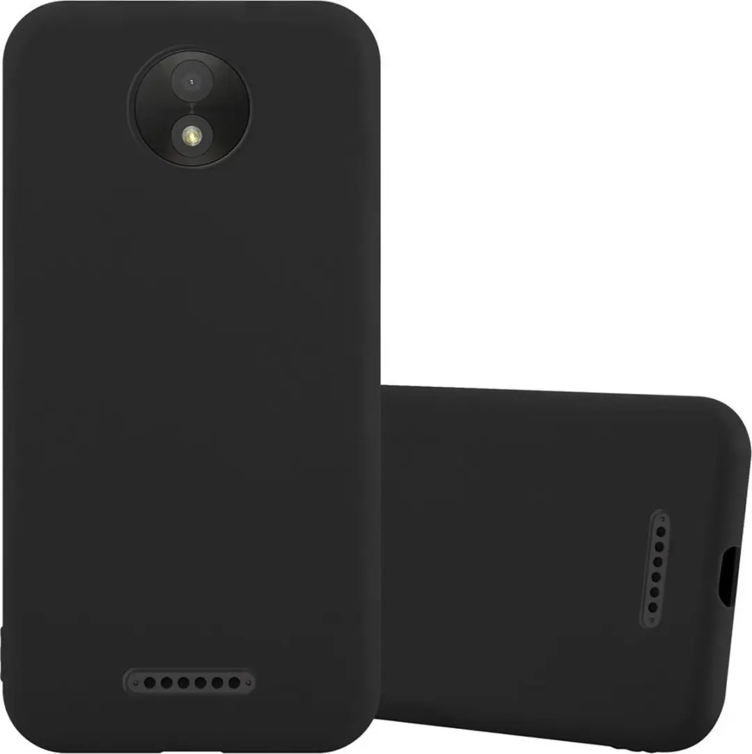 Cadorabo Hoesje geschikt voor Motorola MOTO C in CANDY ZWART