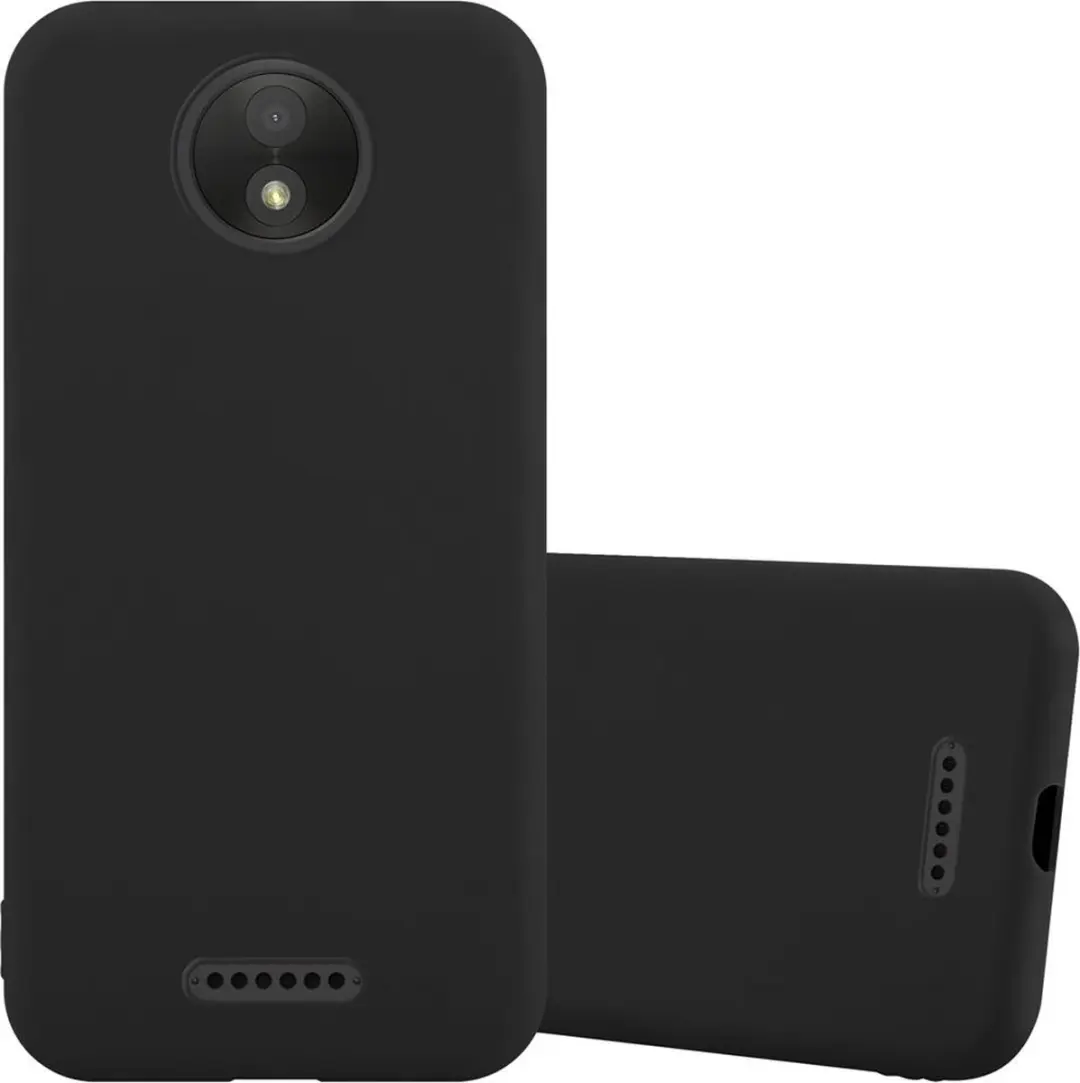 Cadorabo Hoesje geschikt voor Motorola MOTO C PLUS in CANDY ZWART