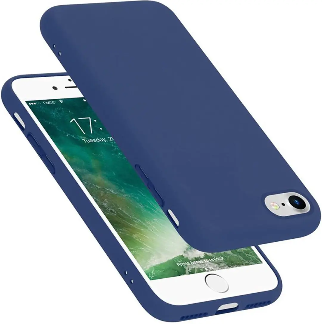 Cadorabo Hoesje geschikt voor Apple iPhone 7 / 7S / 8 / SE 2020 in LIQUID BLAUW