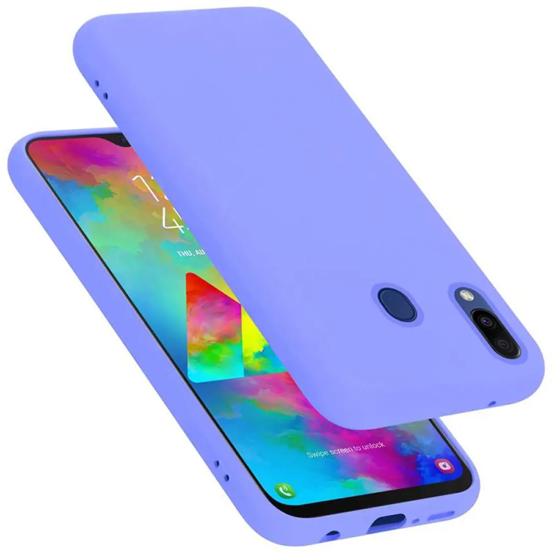 Cadorabo Hoesje geschikt voor Samsung Galaxy M20 in LIQUID LICHT PAARS