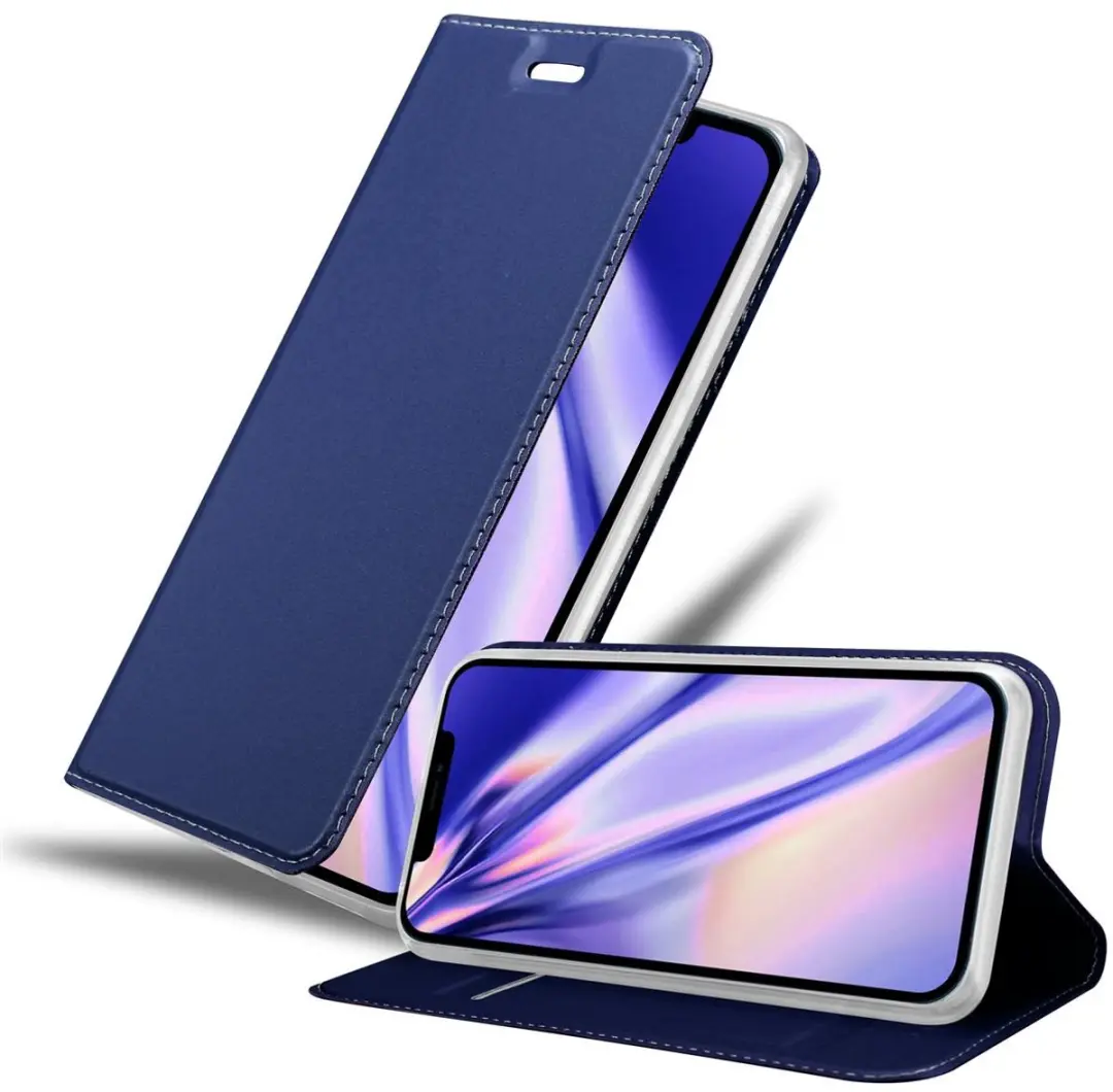 Cadorabo Hoesje geschikt voor Apple iPhone 12 / 12 PRO in CLASSY DONKER BLAUW