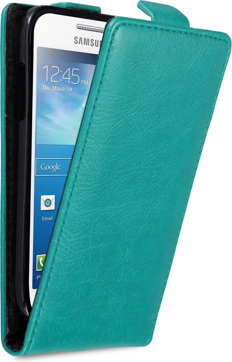 Cadorabo Hoesje geschikt voor Samsung Galaxy S4 MINI in BENZINE TURKOOIS