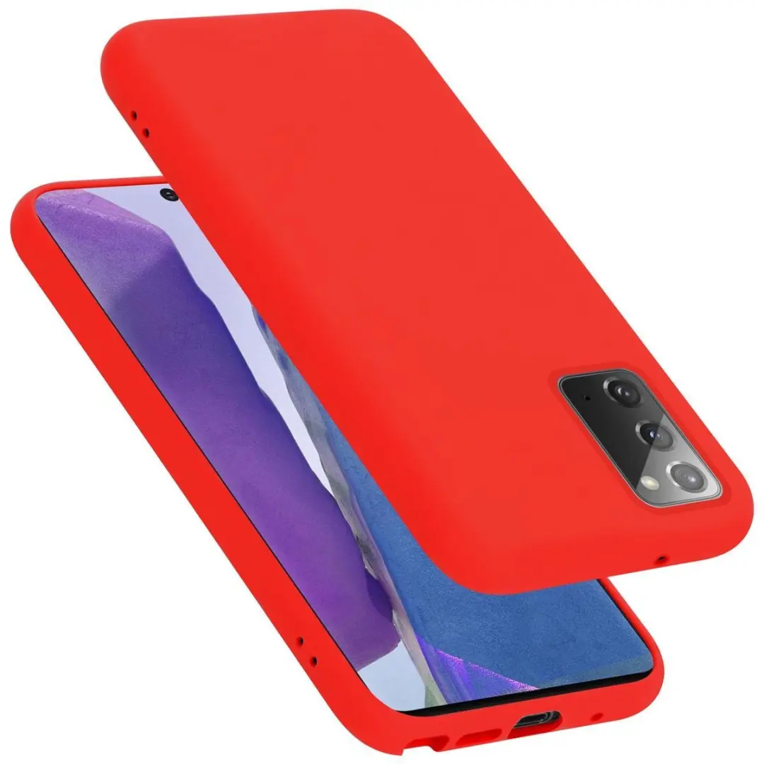 Cadorabo Hoesje geschikt voor Samsung Galaxy NOTE 20 in LIQUID ROOD