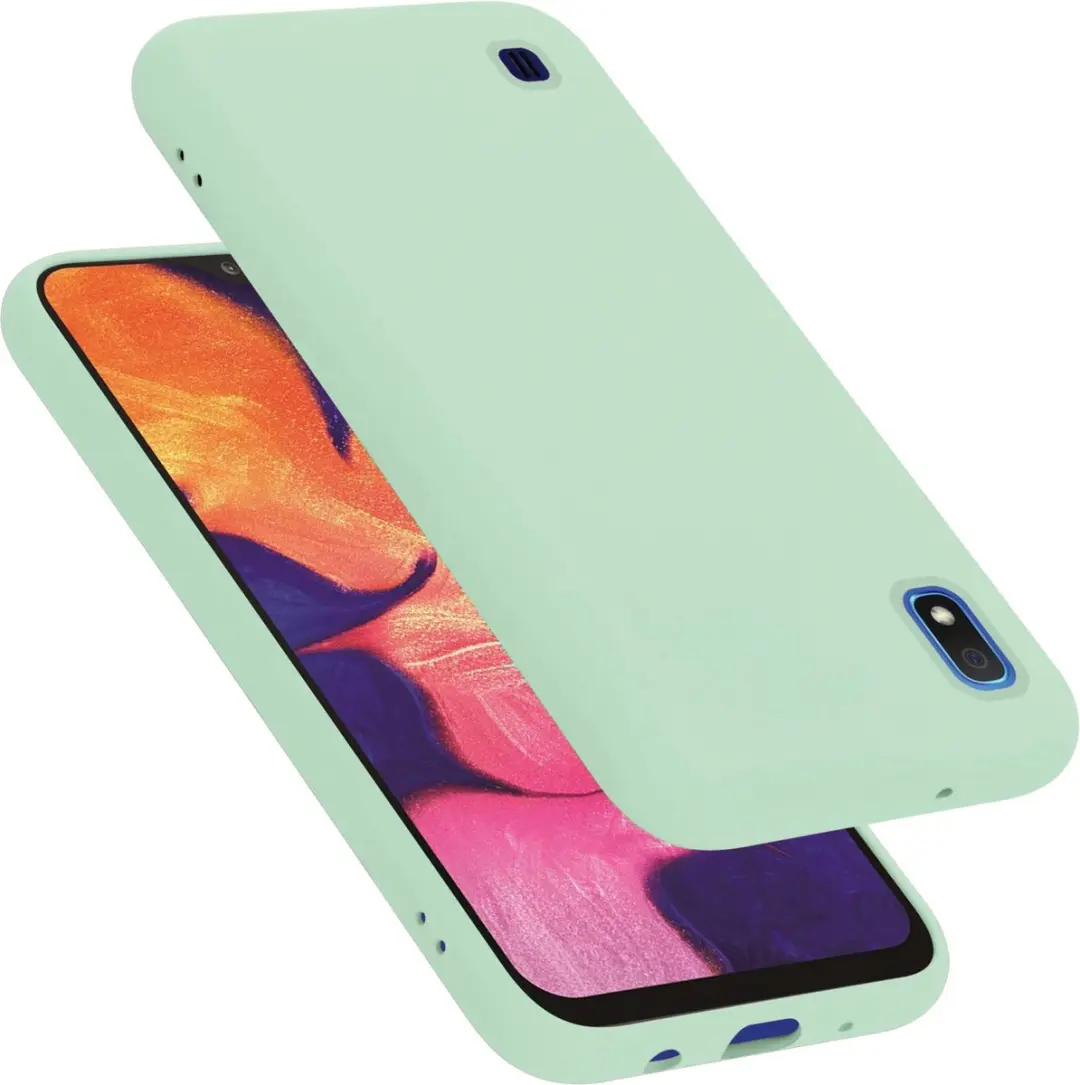 Cadorabo Hoesje geschikt voor Samsung Galaxy A10 / M10 in LIQUID LICHT GROEN