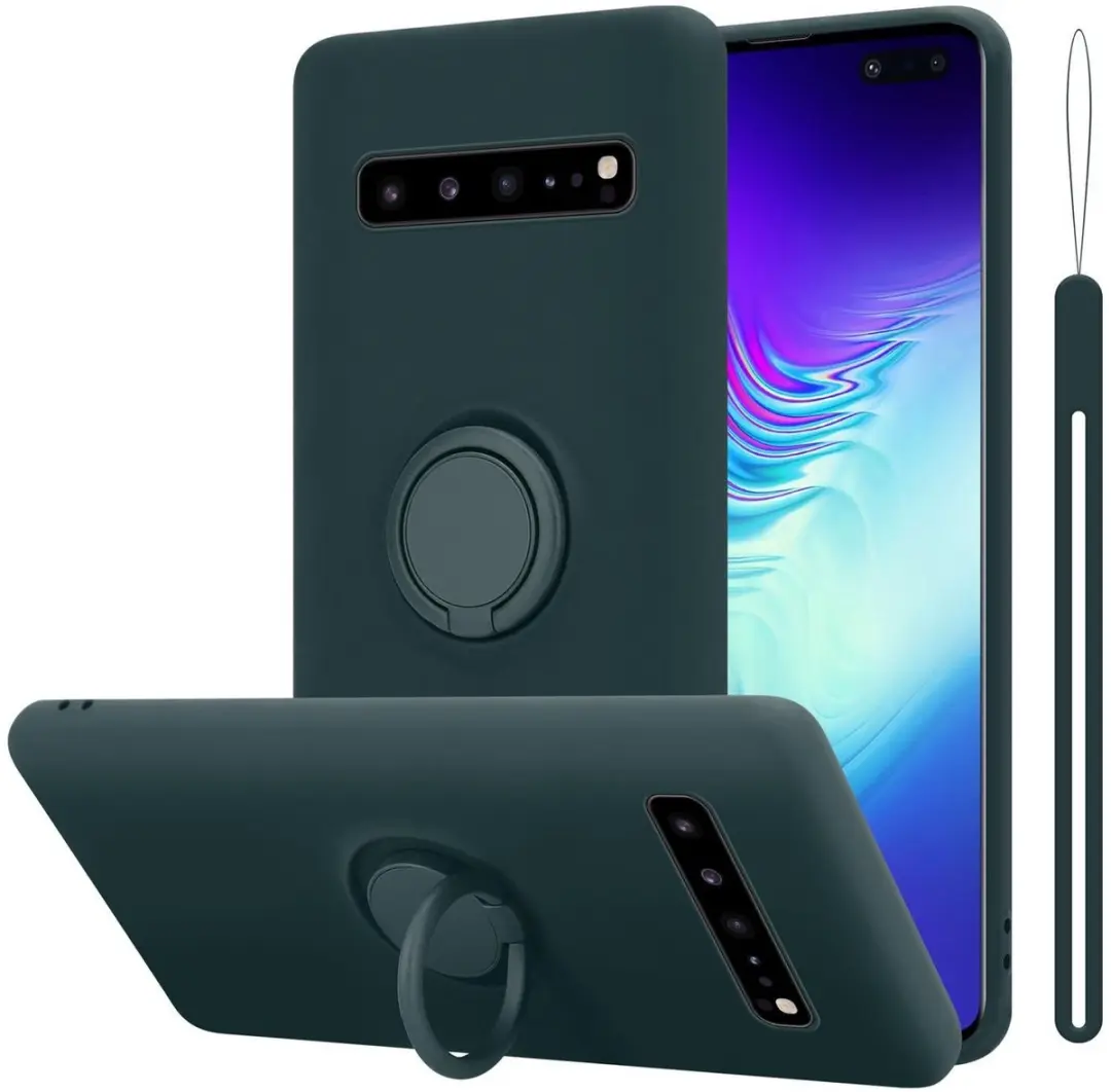Cadorabo Hoesje geschikt voor Samsung Galaxy S10 5G in LIQUID GROEN