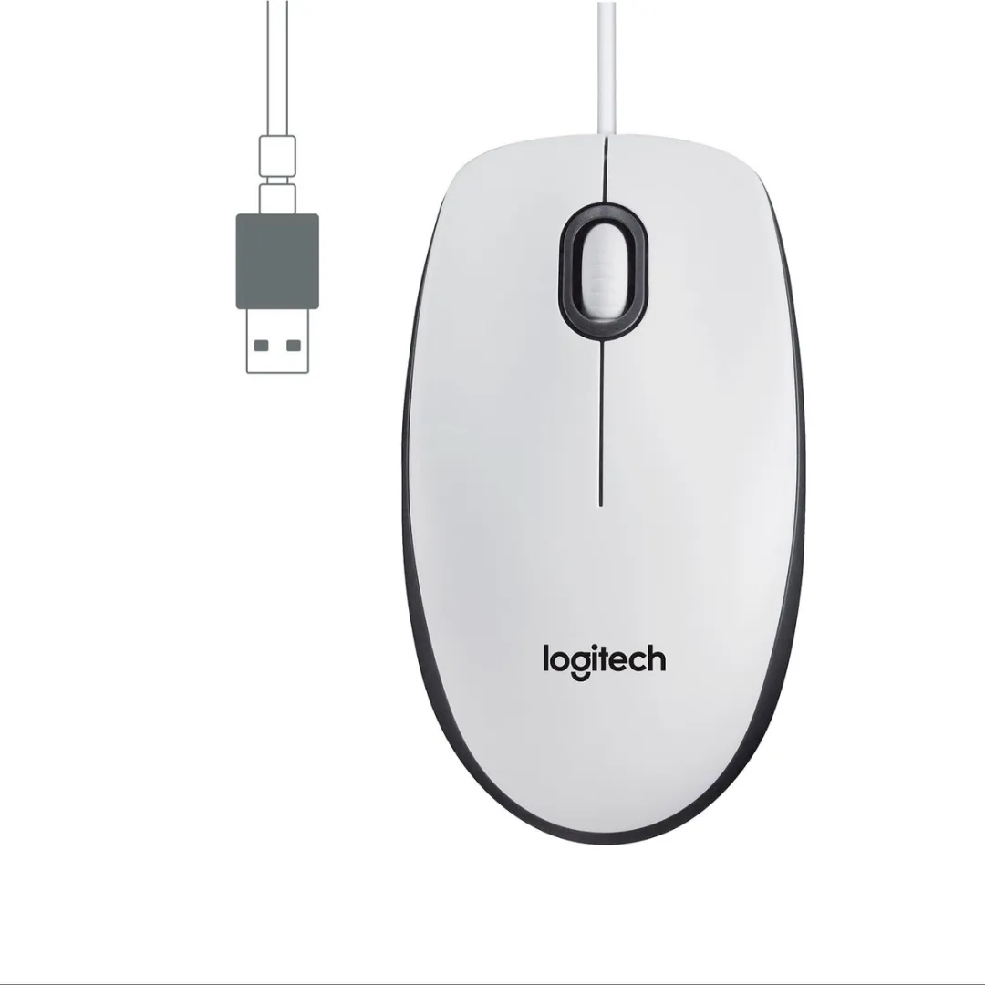 Logitech M100 Muis - 1000 DPI - Wit - afbeelding 6 van 6