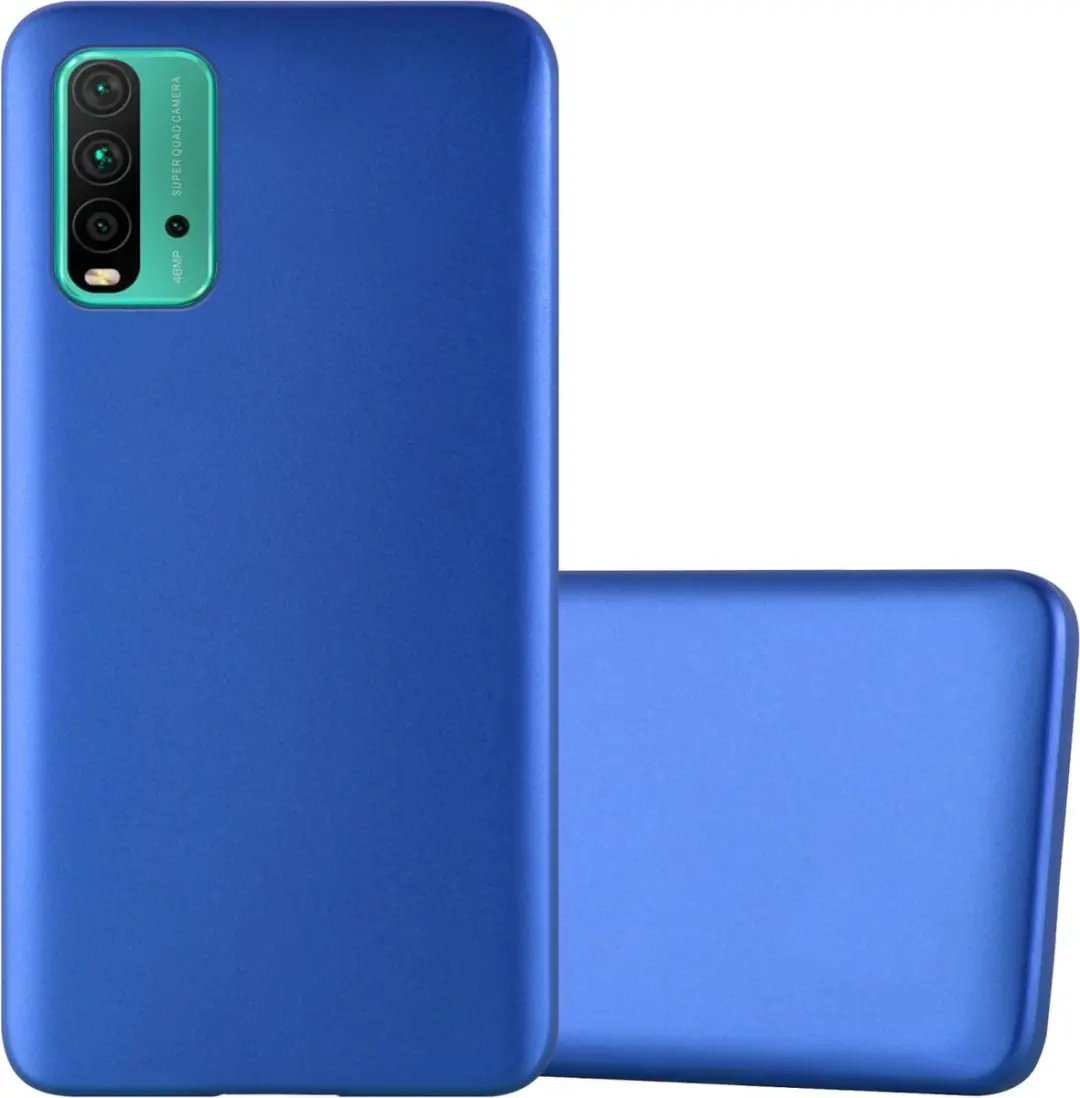 Cadorabo Hoesje geschikt voor Xiaomi RedMi 9T / POCO M3 in METAAL BLAUW