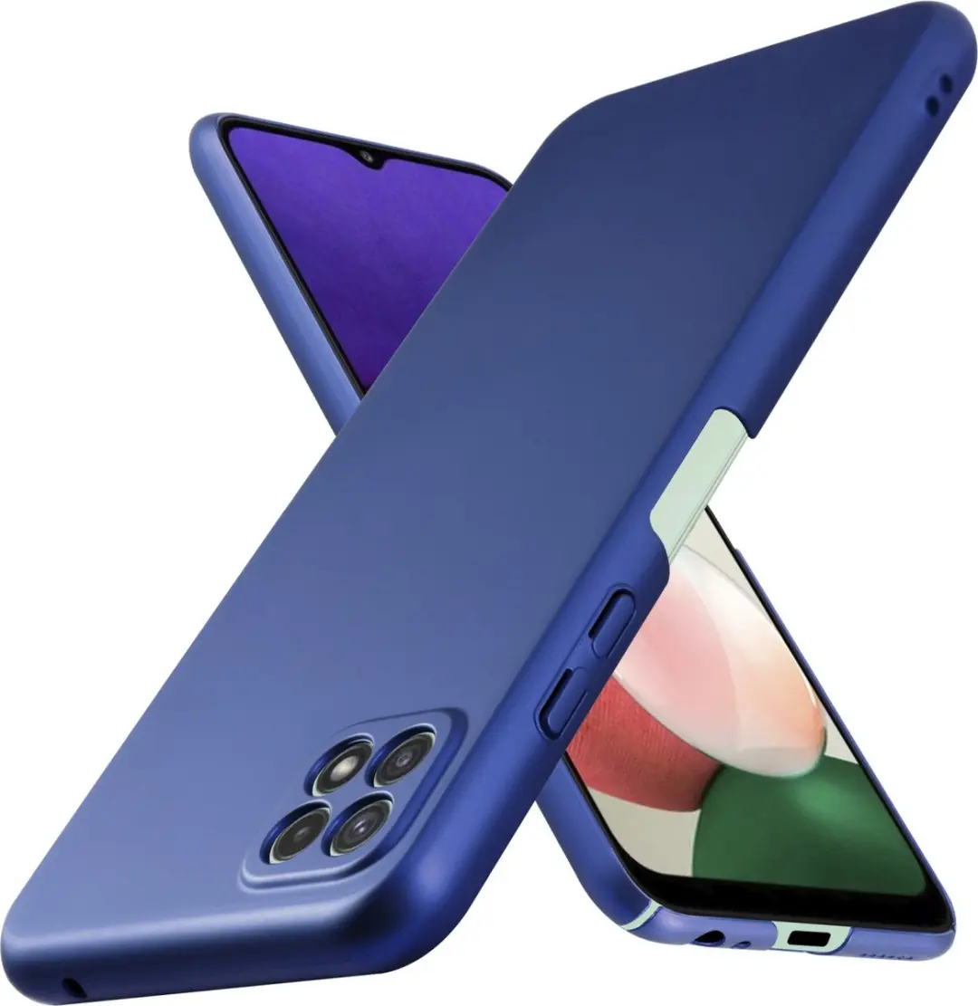 Cadorabo Hoesje geschikt voor Samsung Galaxy A22 5G in METAAL BLAUW