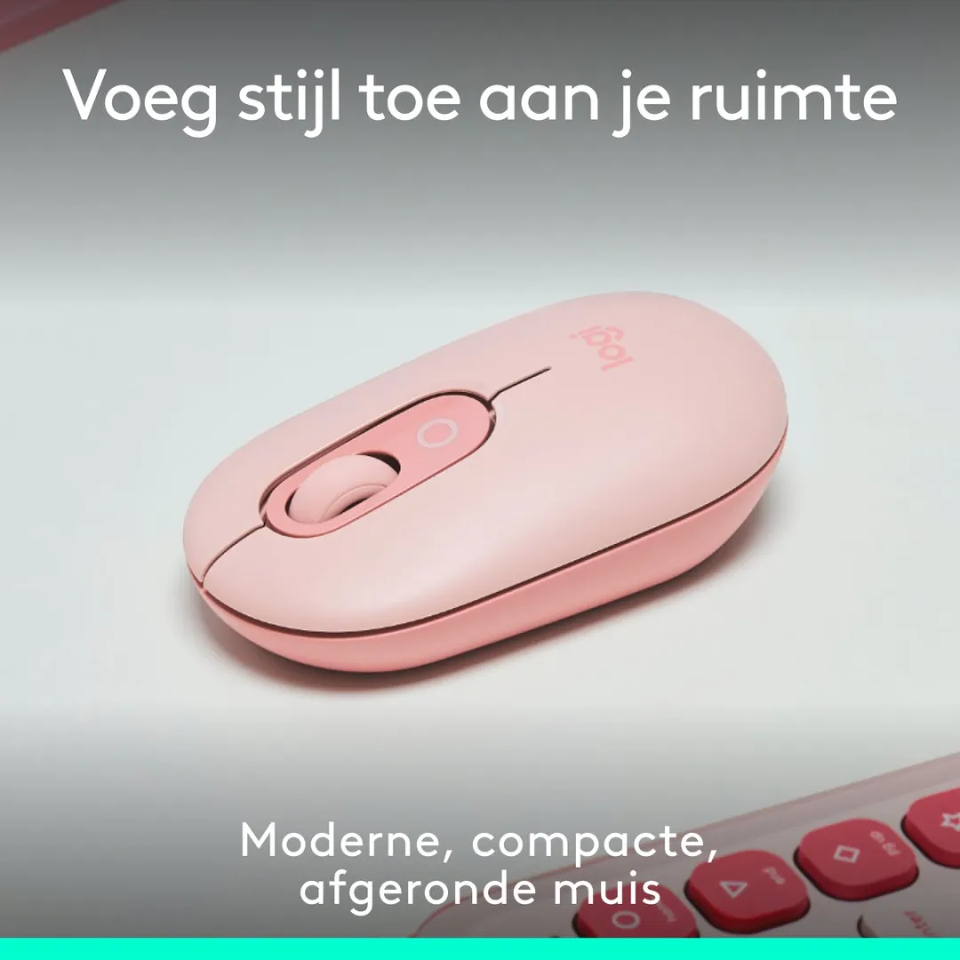 Logitech POP - Draadloze Muis - Bluetooth - Rose