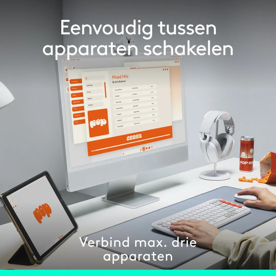 Logitech POP - Draadloze Muis - Bluetooth - Rose