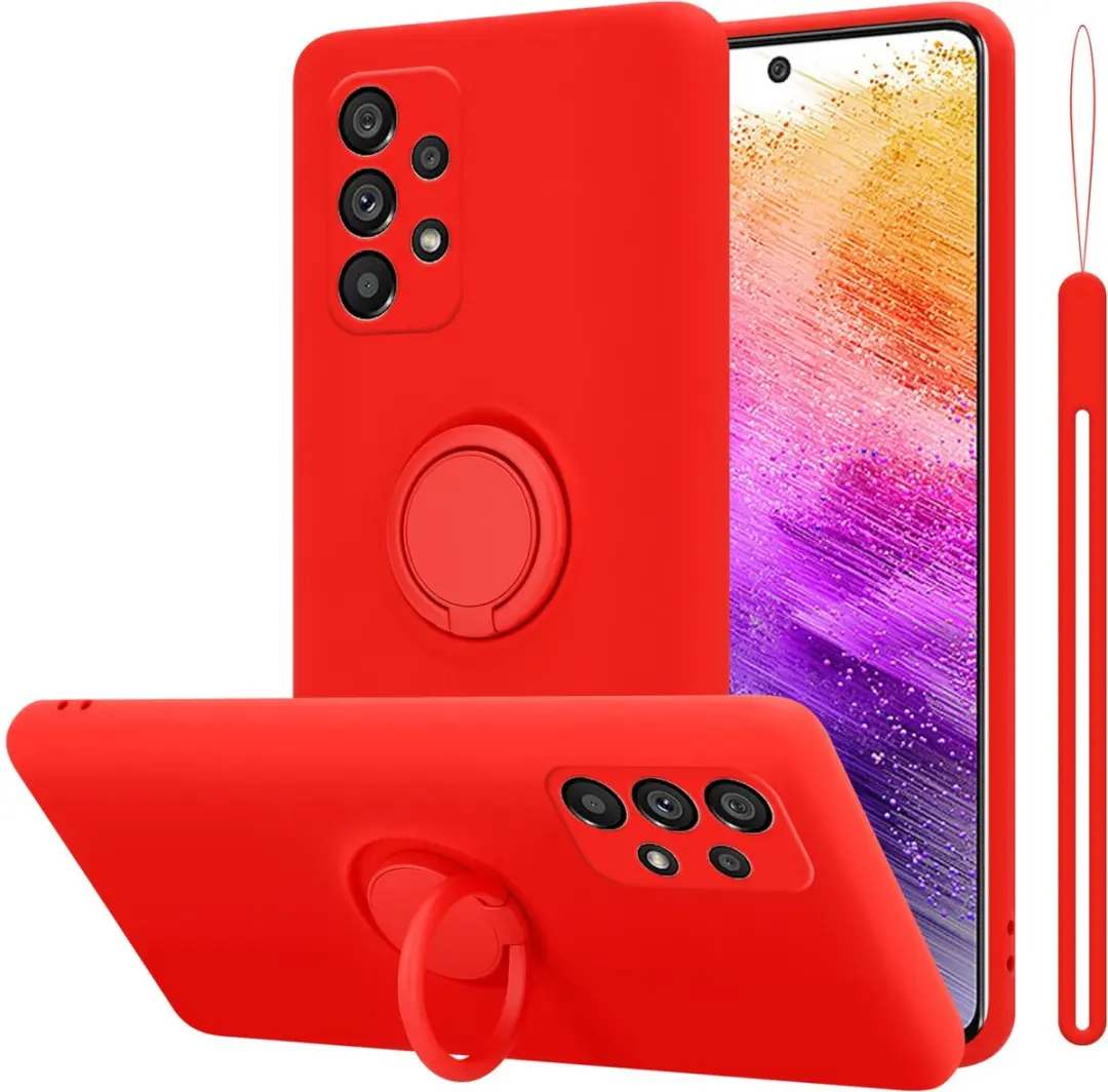 Cadorabo Hoesje geschikt voor Samsung Galaxy A73 5G in LIQUID ROOD