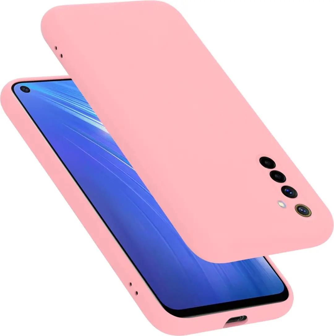 Cadorabo Hoesje geschikt voor Realme 6 4G / 6s in LIQUID ROZE