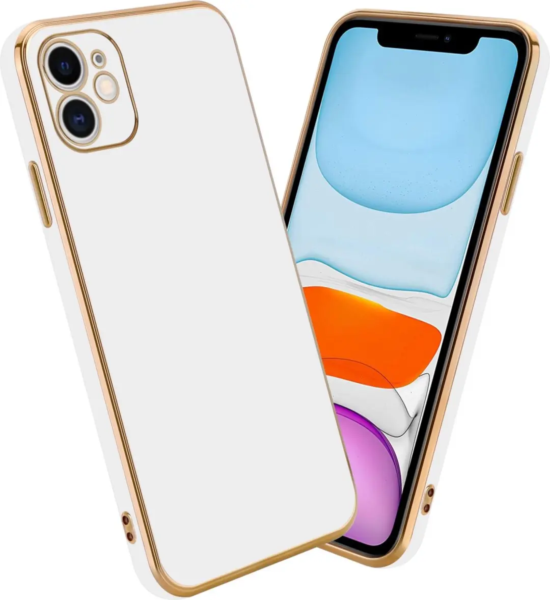 Cadorabo Hoesje geschikt voor Apple iPhone 11 in Glossy Wit