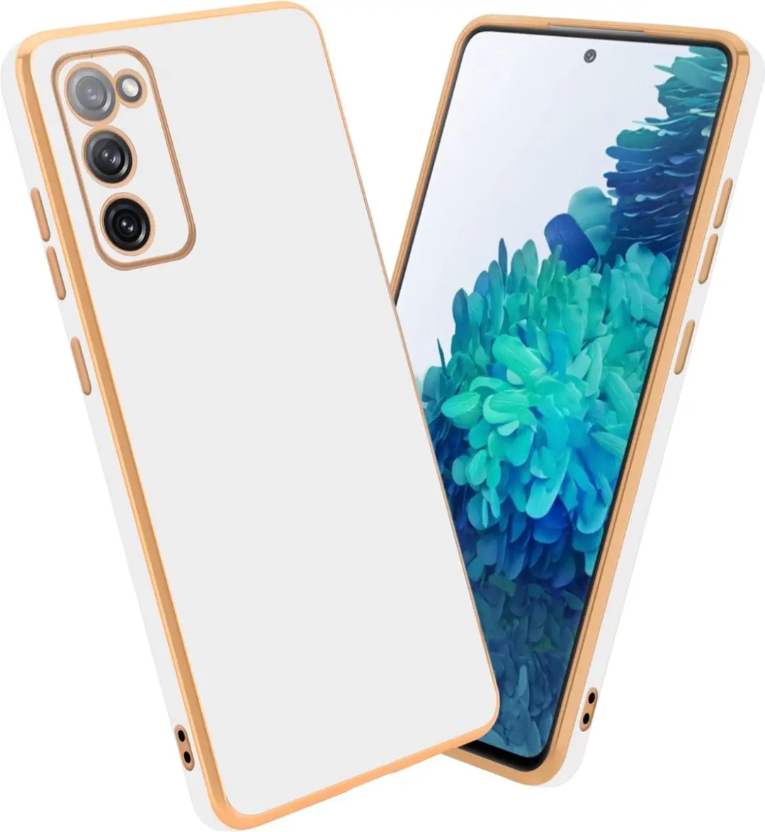 Cadorabo Hoesje geschikt voor Samsung Galaxy S20 FE in Glossy Wit