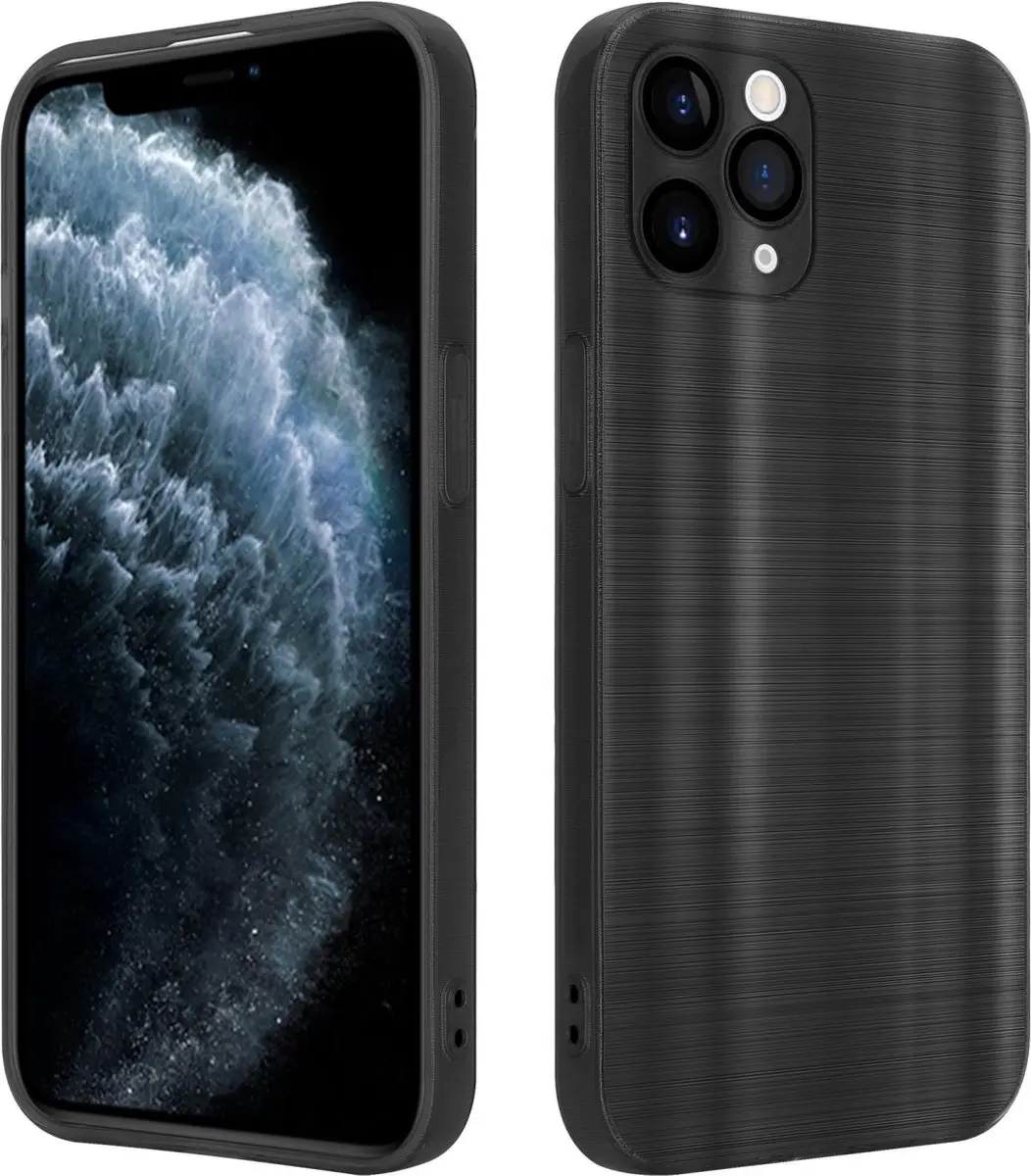 Cadorabo Hoesje geschikt voor Apple iPhone 11 PRO in Brushed Zwart