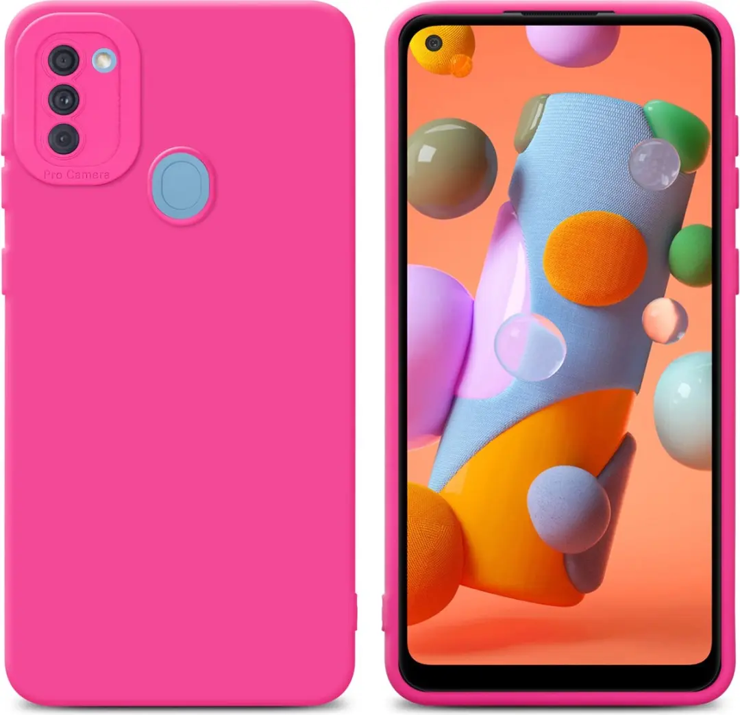Cadorabo Hoesje geschikt voor Samsung Galaxy A11 / M11 in FLUID HOTPINK