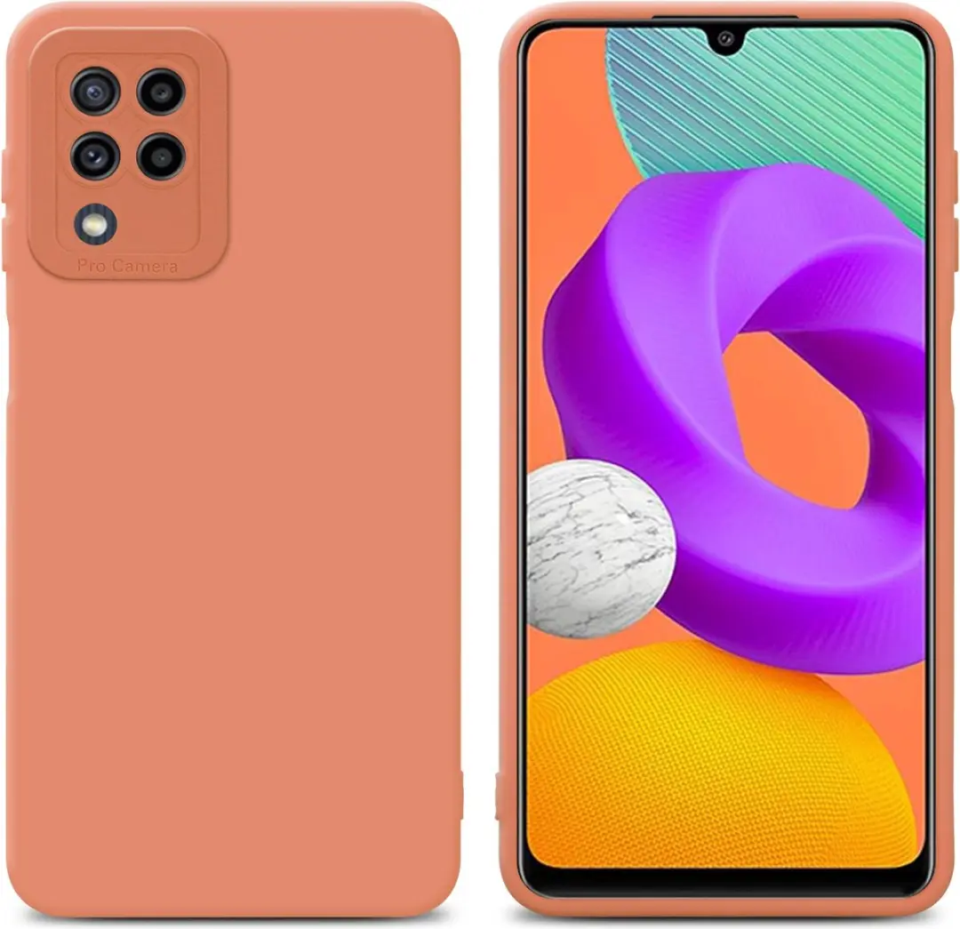 Cadorabo Hoesje geschikt voor Samsung Galaxy M22 / M32 4G in FLUID LICHT ORANJE