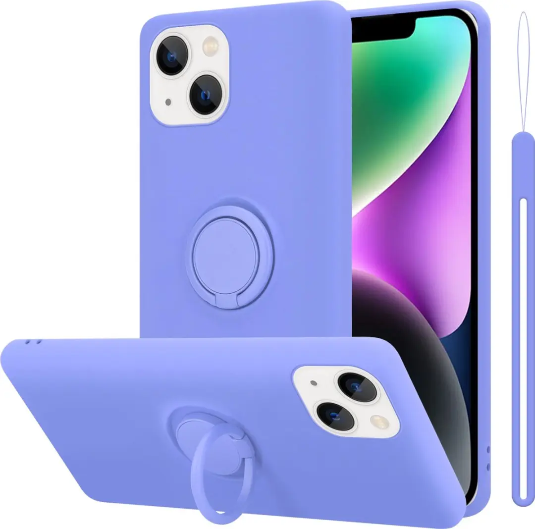 Cadorabo Hoesje geschikt voor Apple iPhone 14 PLUS in LIQUID LICHT PAARS