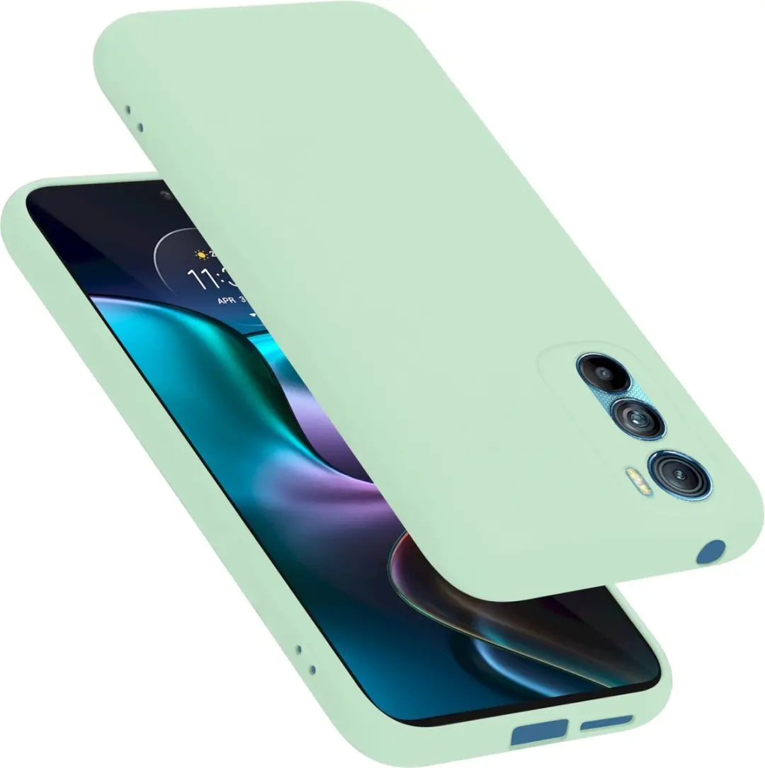 Cadorabo Hoesje geschikt voor Motorola EDGE 30 in LIQUID LICHT GROEN