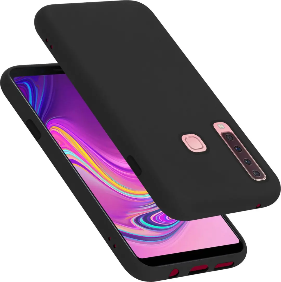 Cadorabo Hoesje geschikt voor Samsung Galaxy A9 2018 in LIQUID ZWART