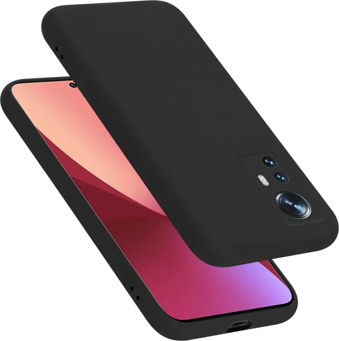 Cadorabo Hoesje geschikt voor Xiaomi 12 / 12X in LIQUID ZWART