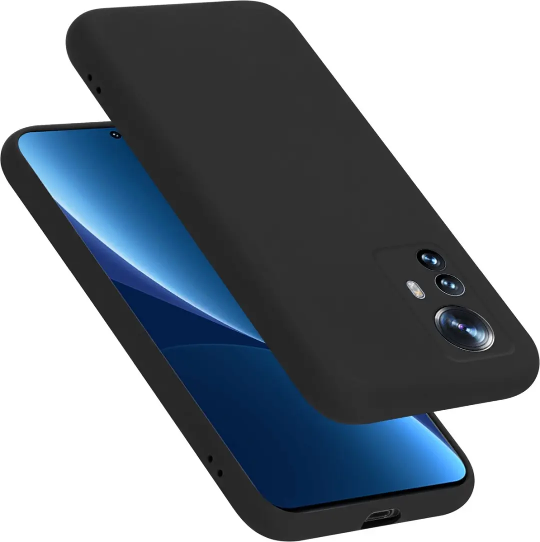Cadorabo Hoesje geschikt voor Xiaomi 12 PRO in LIQUID ZWART