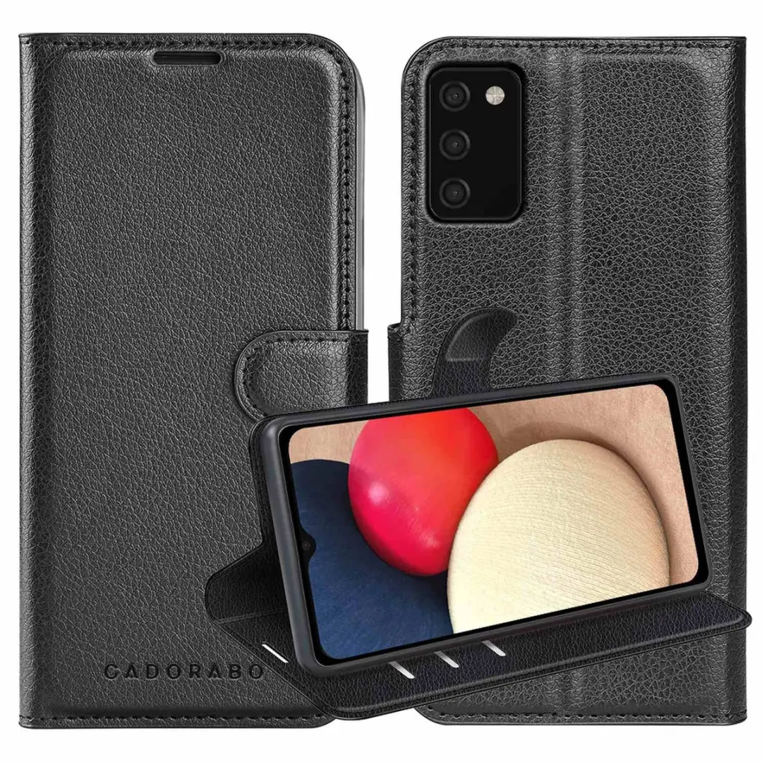 Cadorabo Hoesje geschikt voor Samsung Galaxy A02s in PHANTOM ZWART