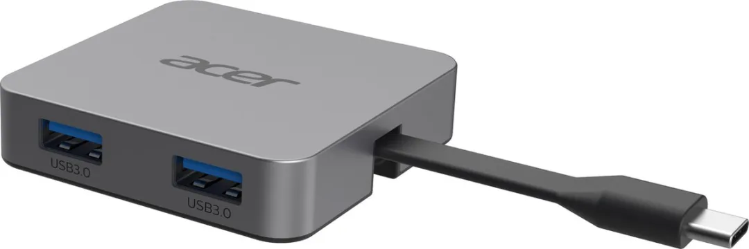 Acer USB-C 4-in-1 Dongle HP.DSCAB.014 - HDMI + 2x USB 3.0 - Zilver