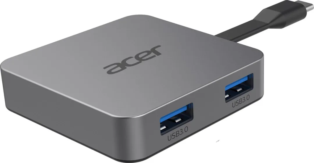Acer USB-C 4-in-1 Dongle HP.DSCAB.014 - HDMI + 2x USB 3.0 - Zilver