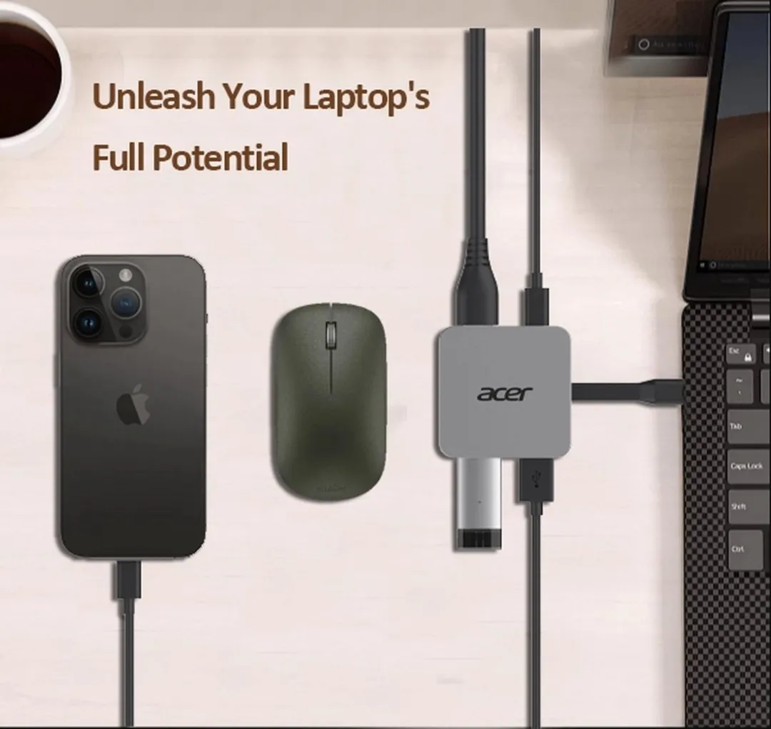 Acer USB-C 4-in-1 Dongle HP.DSCAB.014 - HDMI + 2x USB 3.0 - Zilver