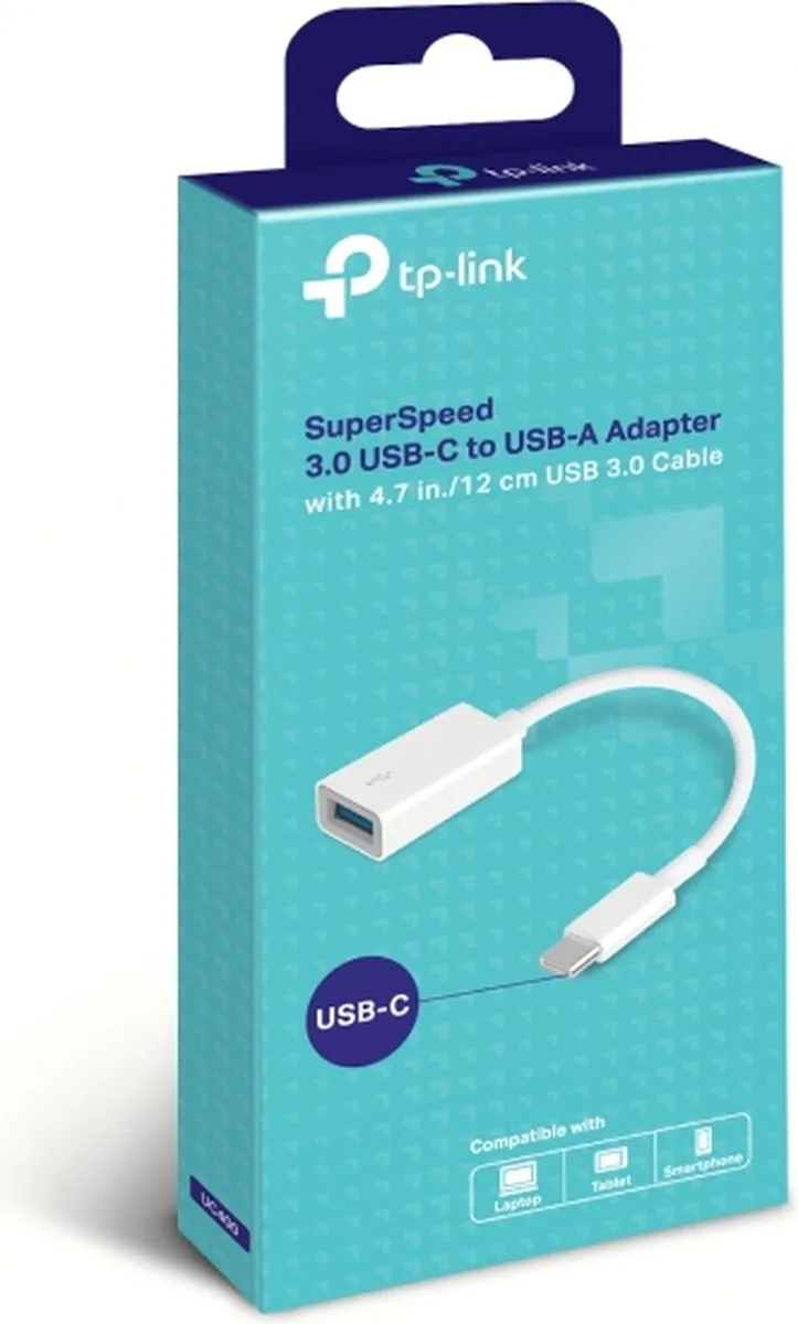 TP-Link UC400 USB-C naar USB-A Adapter - Wit