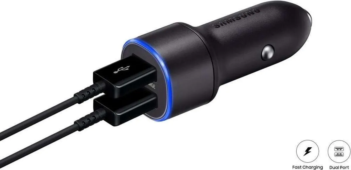 Samsung EP-L1100 Autolader 15W - 2x USB - Zwart