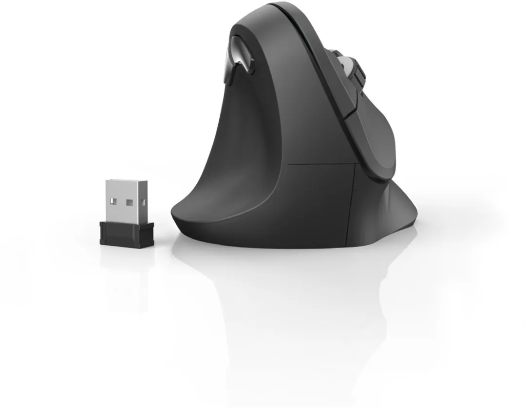 Hama EMW-500L Draadloze Ergonomische Muis - 6 Knoppen - Zwart