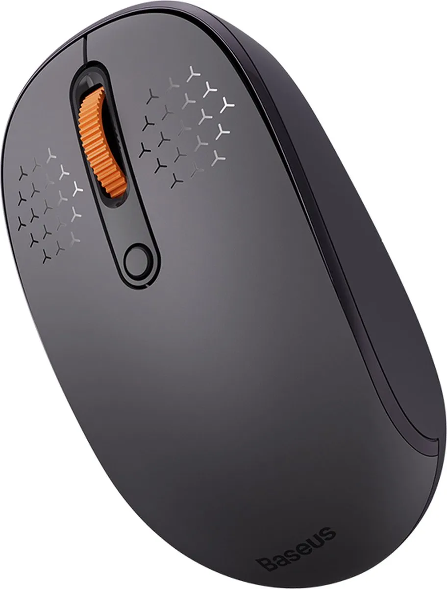 Baseus F01B Draadloze Muis - Tri-Mode 2.4G/Bluetooth 5.0 - Zwart
