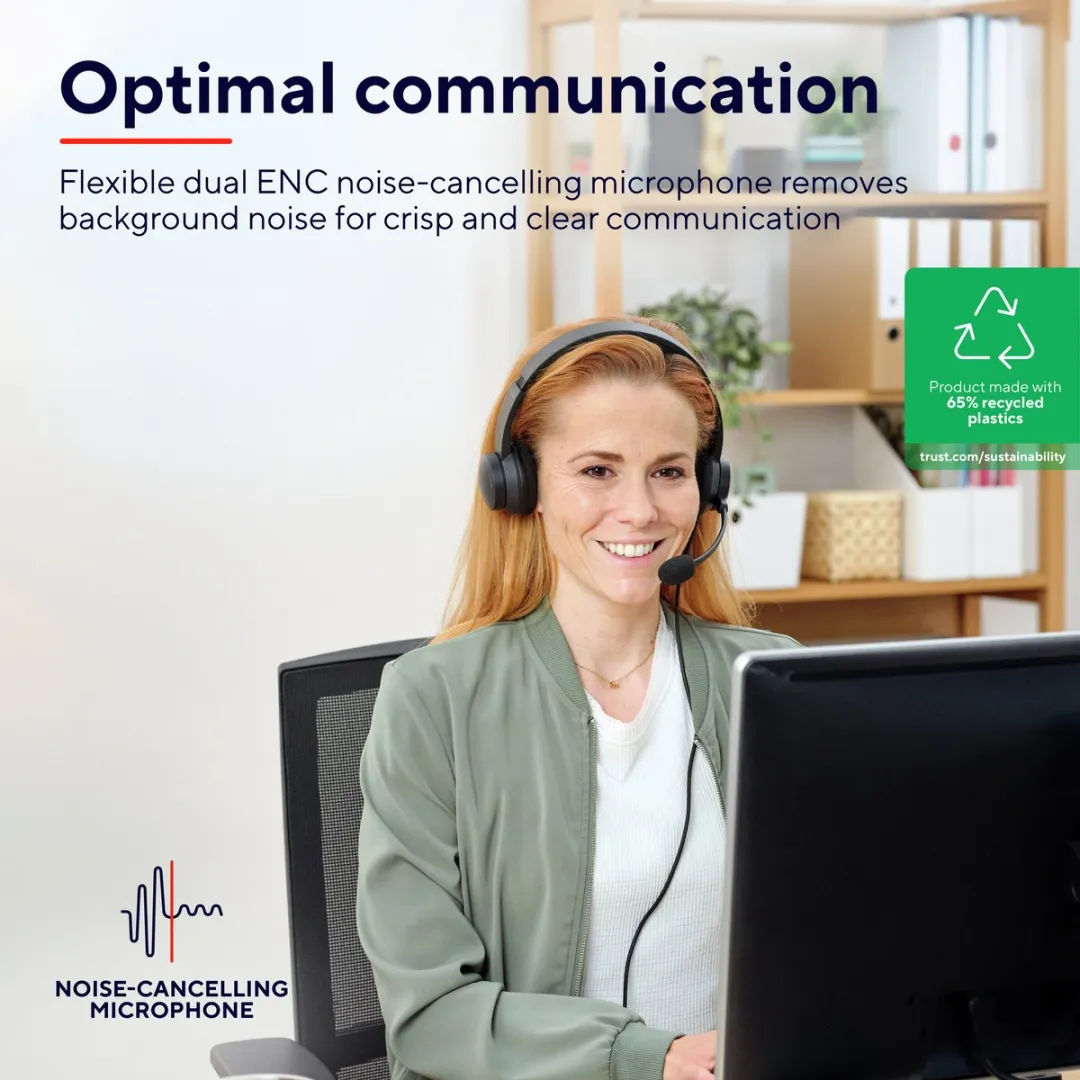 Trust Ayda USB Headset 25089 - Zwart