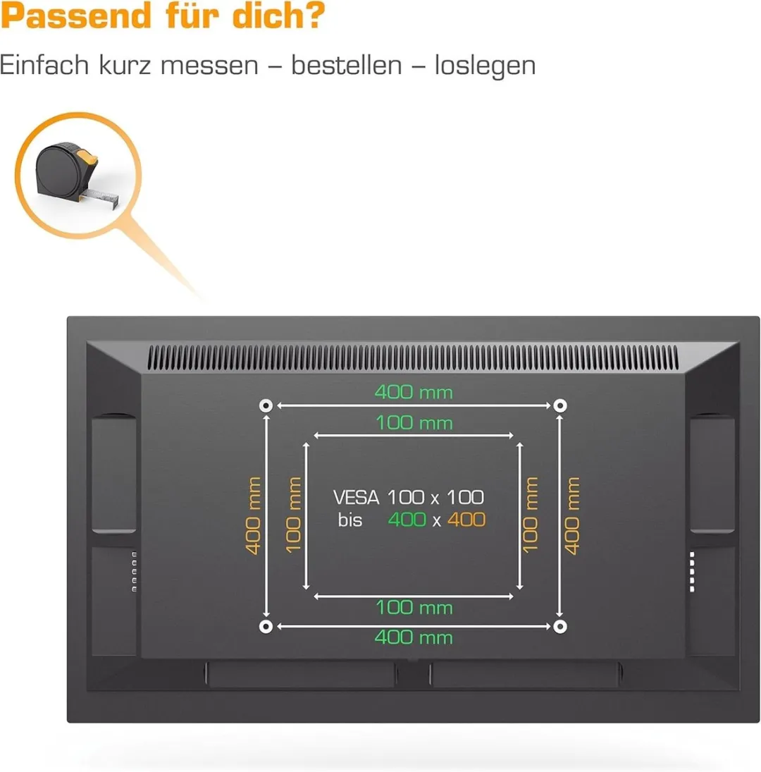 Hama FlashStar TV Muurbeugel FIX 75" - Zwart
