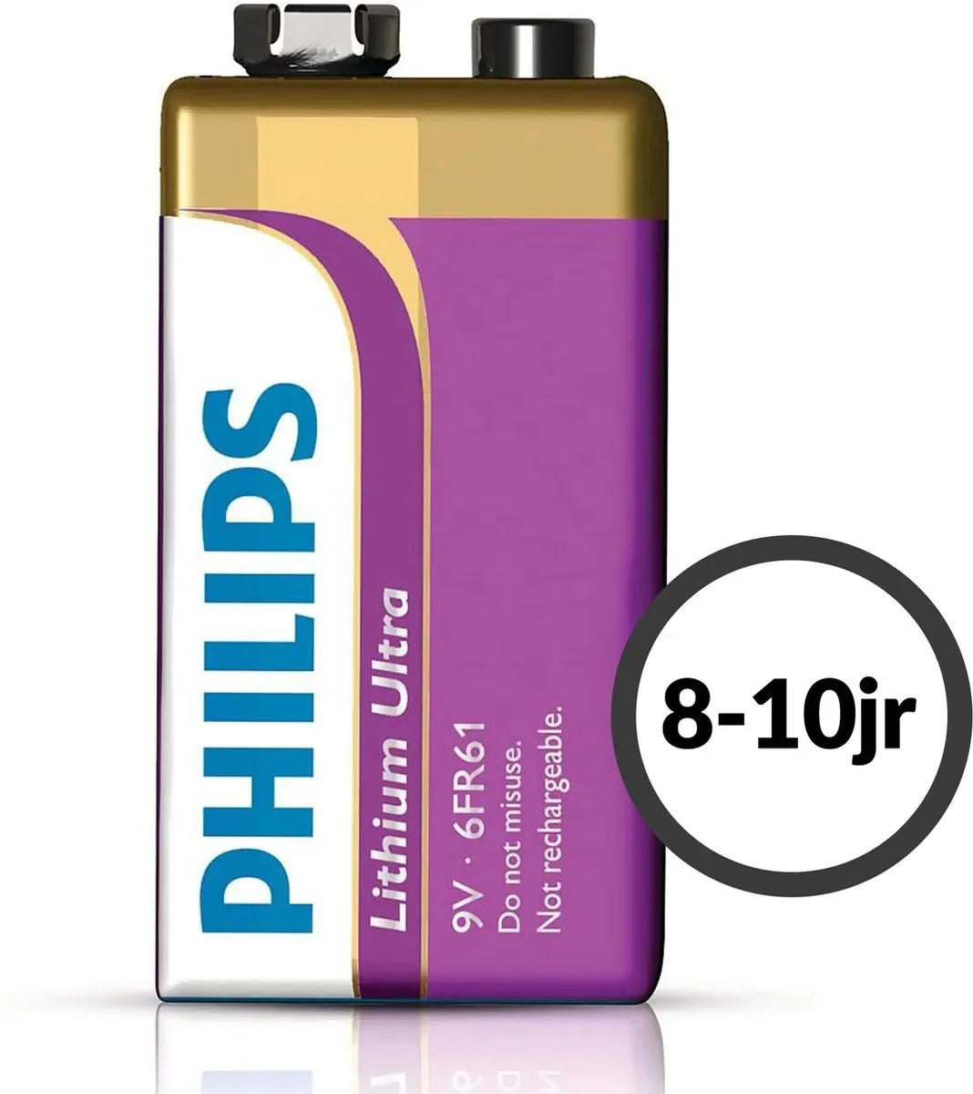 Philips 9V Lithium Ultra Batterij 1200mAh