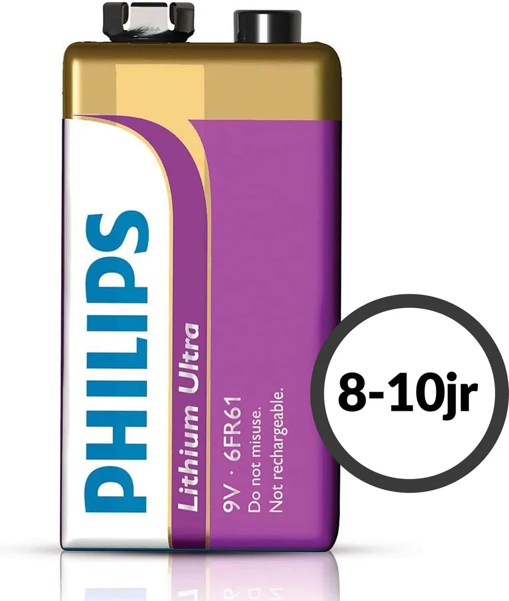 Philips 9V Lithium Ultra Batterij 1200mAh - afbeelding 6 van 6