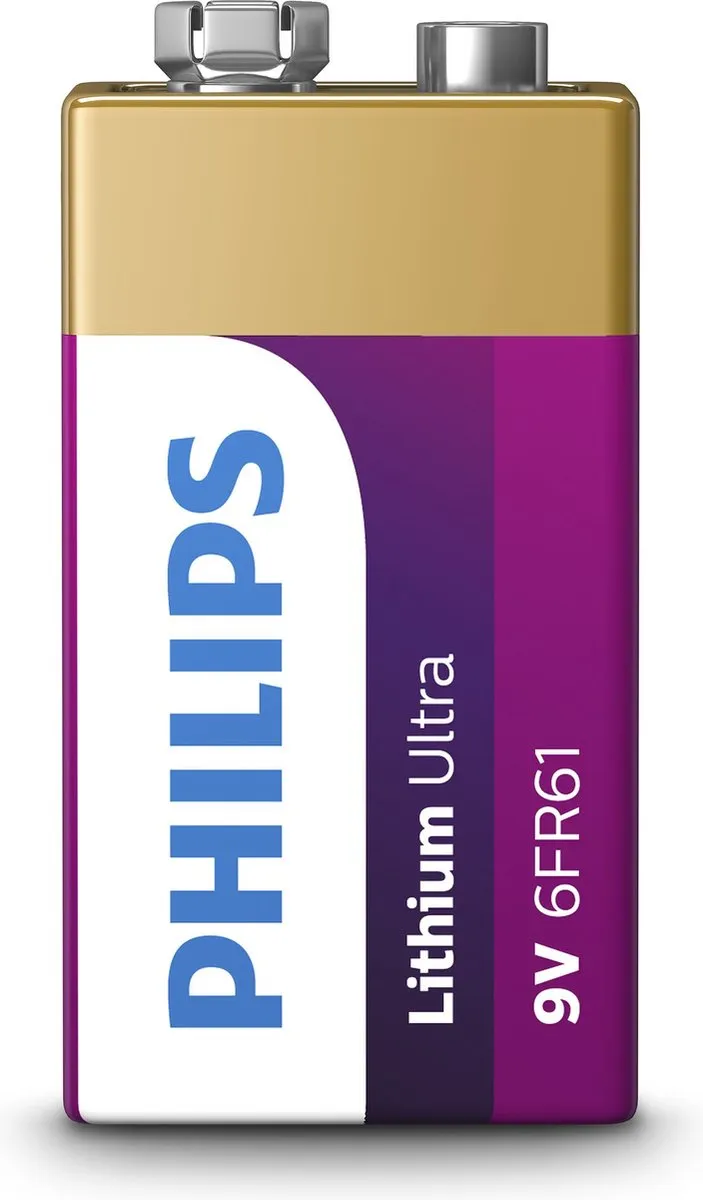 Philips 9V Lithium Ultra Batterij 1200mAh