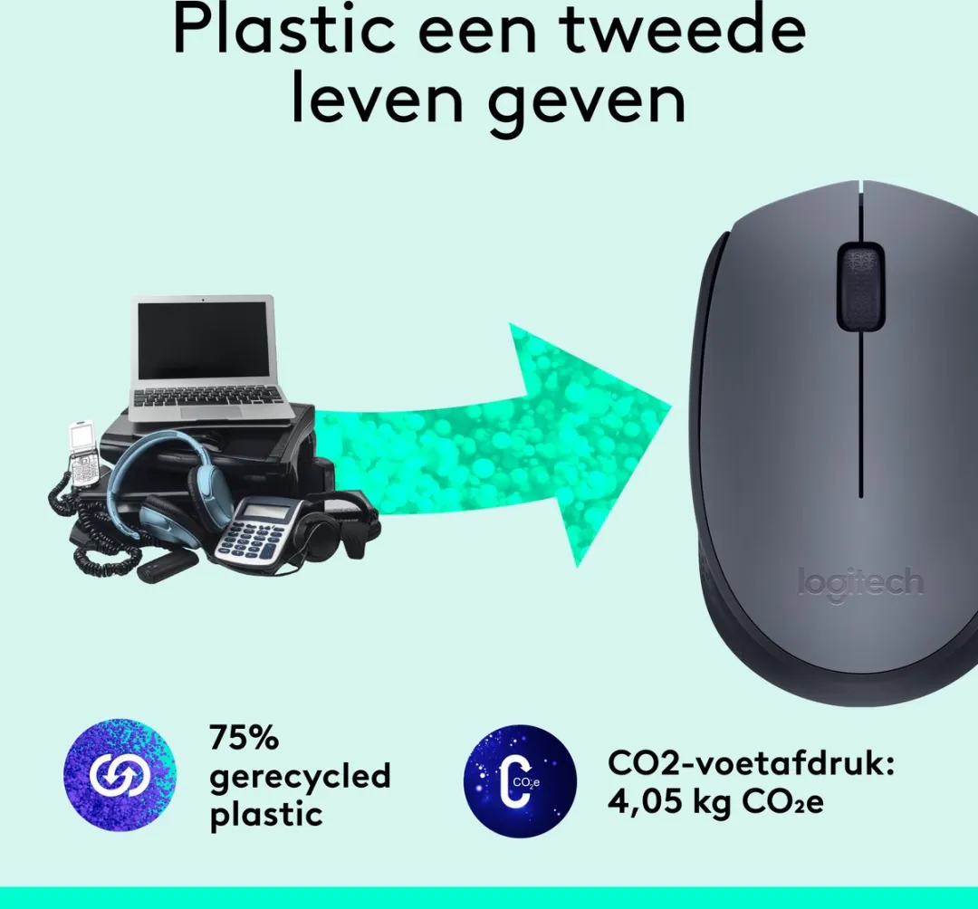 Logitech M170 Draadloze Muis - Grijs