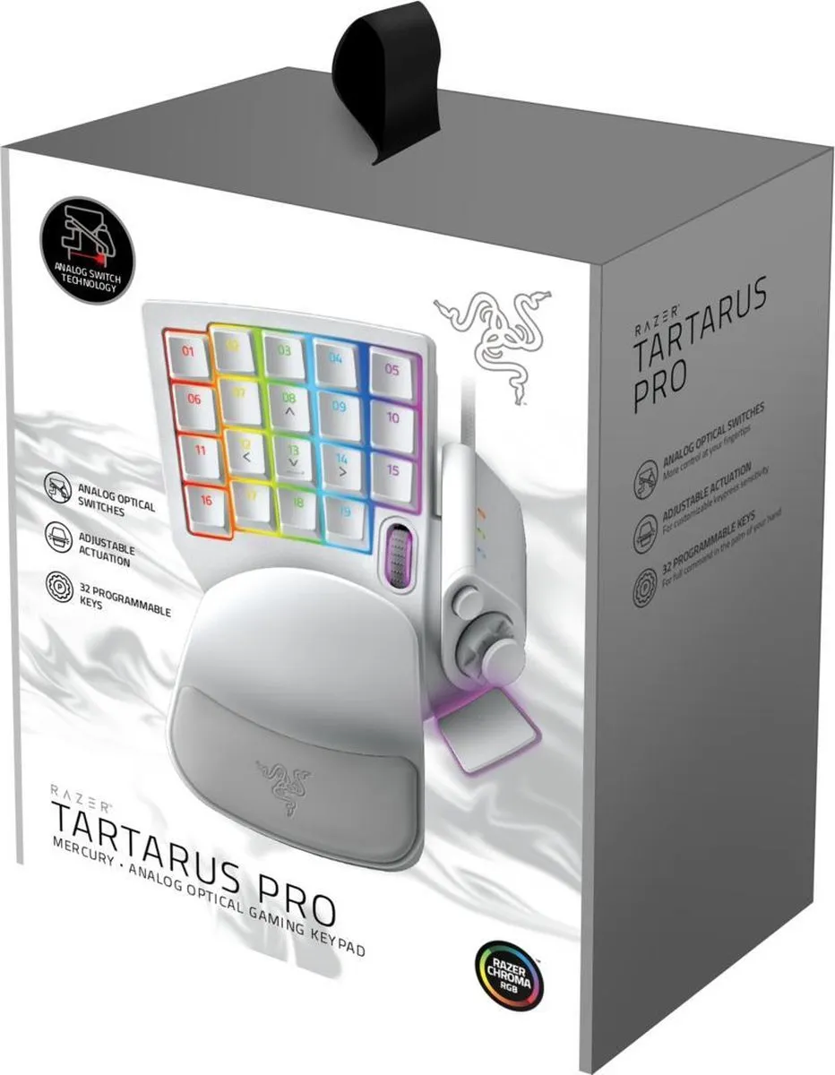 Razer Tartarus Pro RZ07-03110200-R3M1 Gaming Keypad - Mercury - afbeelding 6 van 6