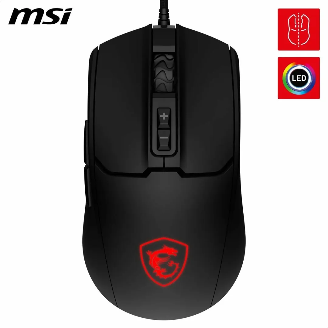 MSI FORGE GM100 Gamemuis - 6400 DPI - Zwart