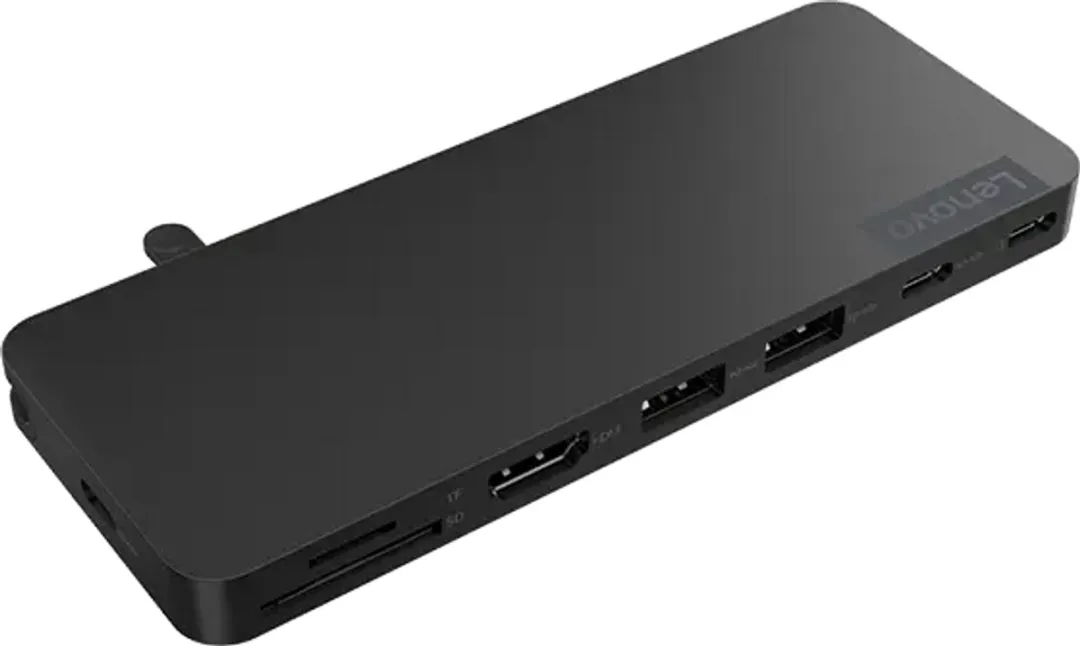 Lenovo 4X11N40212 USB-C Reis Docking Station - Zwart - afbeelding 6 van 6