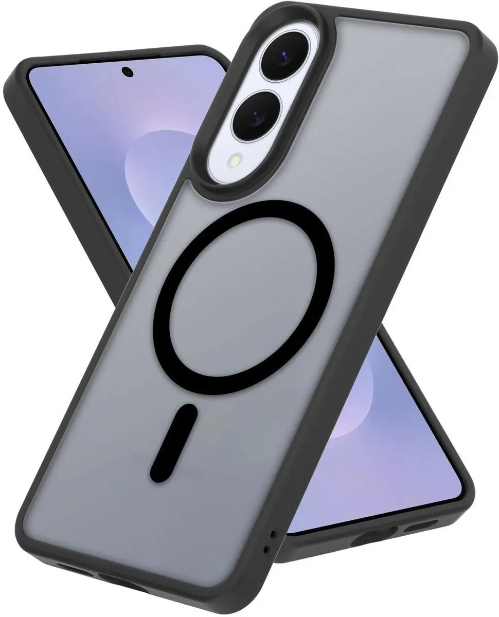Cadorabo Hoesje geschikt voor Samsung Galaxy S25 Edge in Zwart geschikt voor Mag