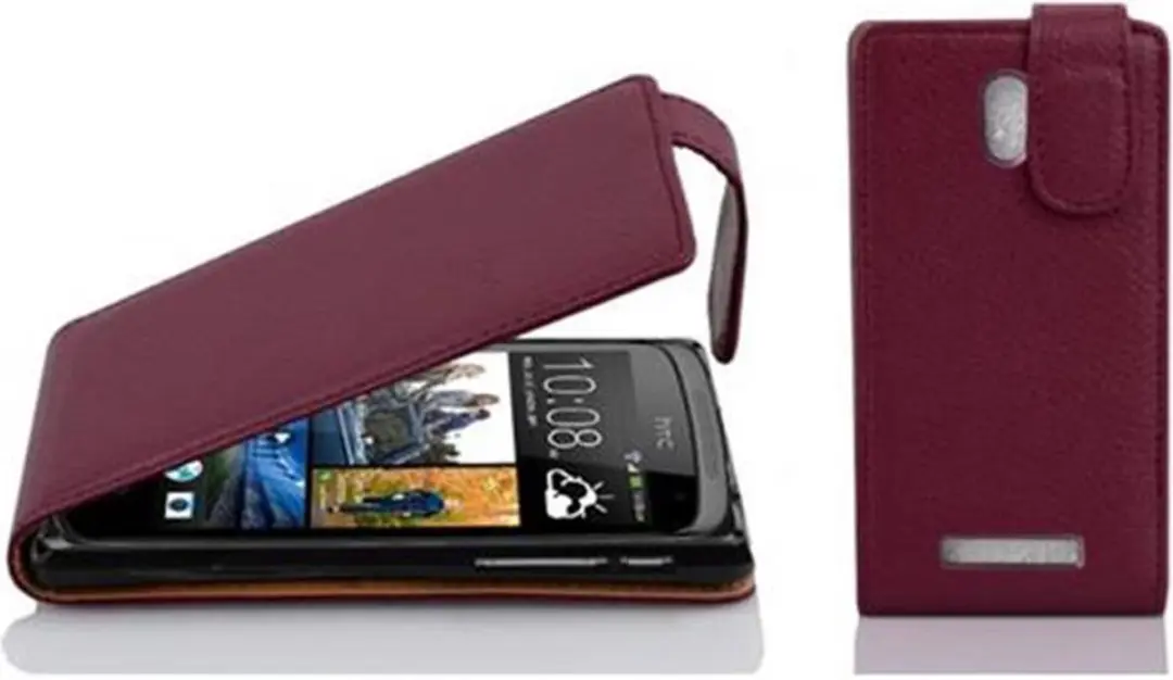 Cadorabo Hoesje geschikt voor HTC Desire 500 in BORDEAUX PAARS